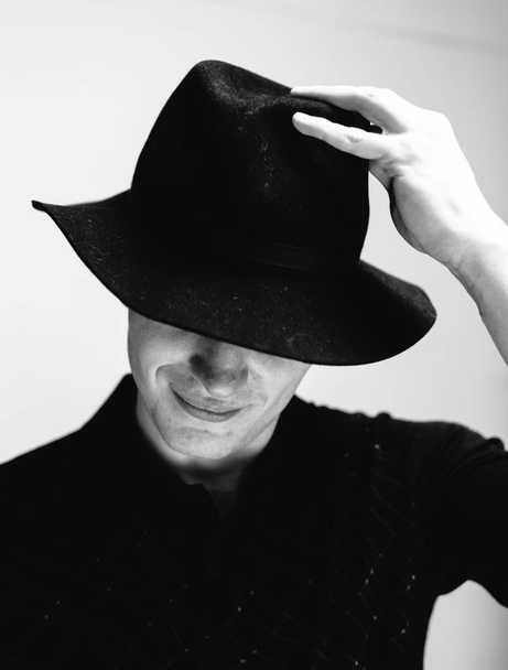 man in an old hat - Photo, Image