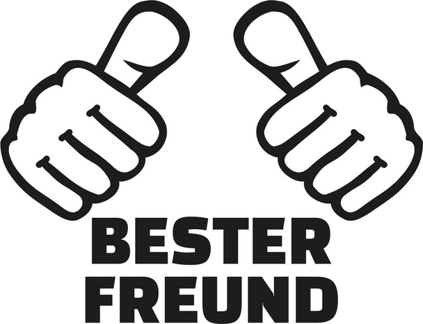 Very best friend german with thumbs - Vector, Image