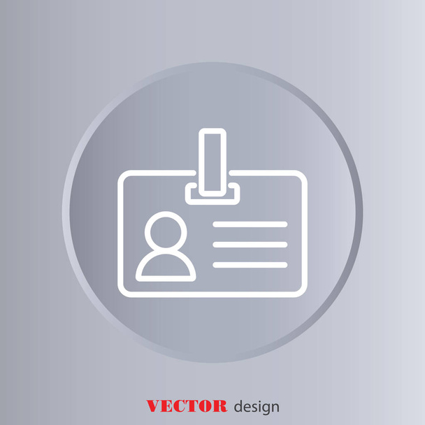 Tarjeta ID con el icono de cierre
 - Vector, imagen