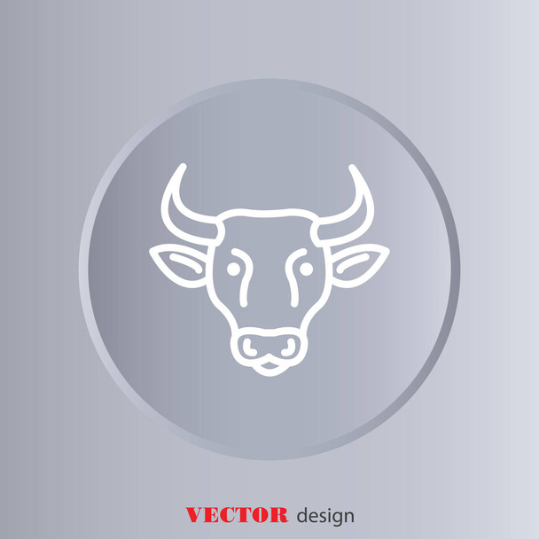 Ikone der Kuh-Webline - Vektor, Bild