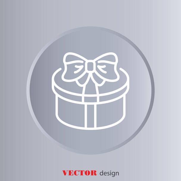 round gift box icon - ベクター画像