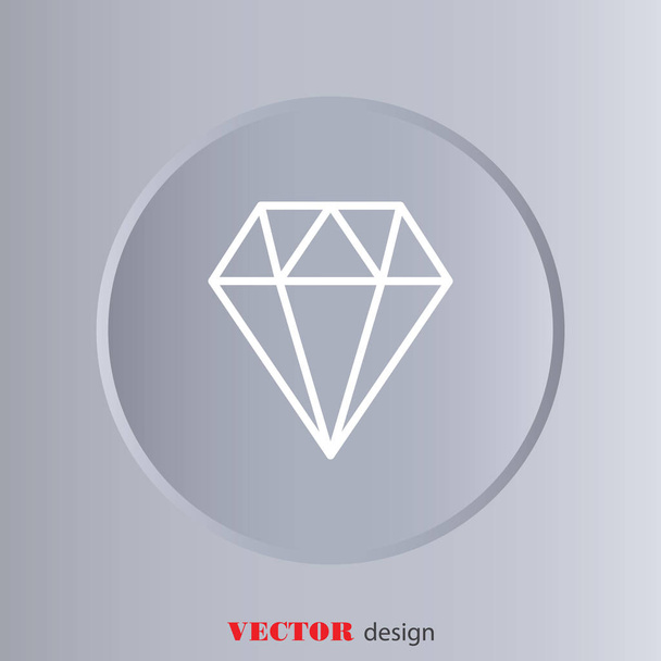 Ikona webové. Diamond - Vektor, obrázek