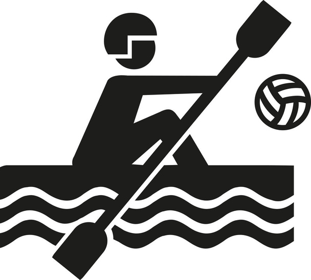 Kanoe polo ikona - Vektor, obrázek