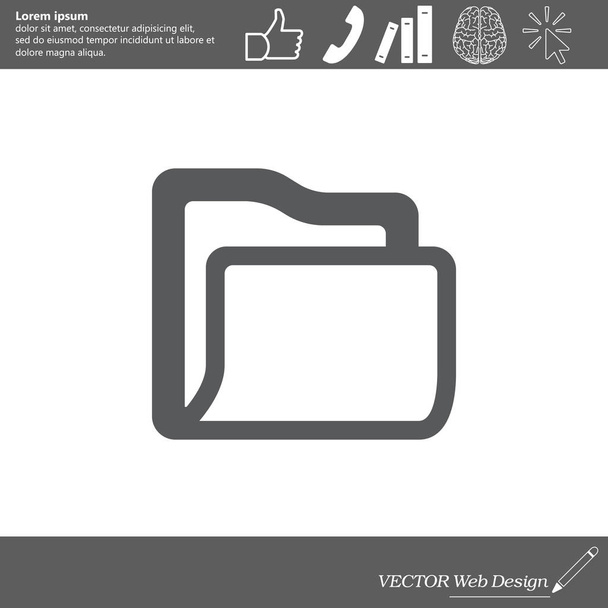 Carpeta icono web
 - Vector, Imagen