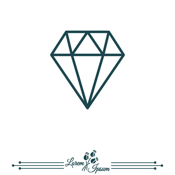 Web-Symbol. Diamant - Vektor, Bild