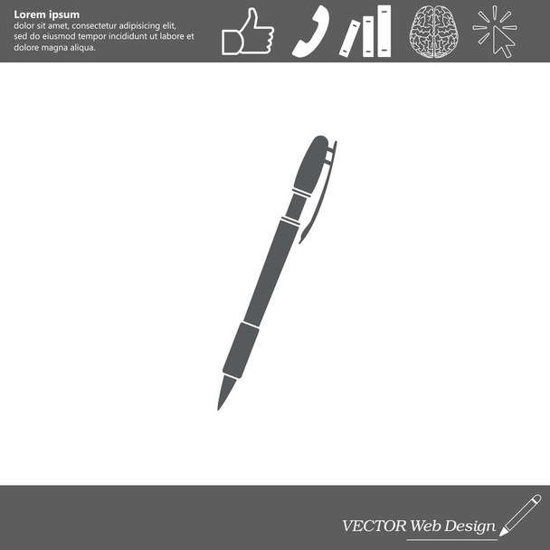 ballpoint pen icon - Vector, Imagen