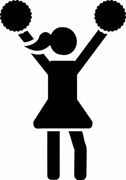 Cheerleader pompon flat monochrome isolated vector object. Fluffy  cheerleading element. Editable black and white line art drawing. Simple  outline spot illustration for web graphic design 25728517 Vector Art at  Vecteezy