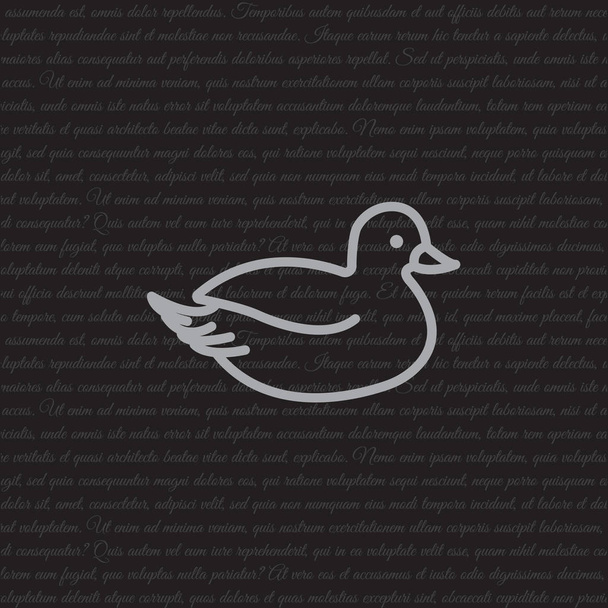 Pato icono de línea web
 - Vector, Imagen