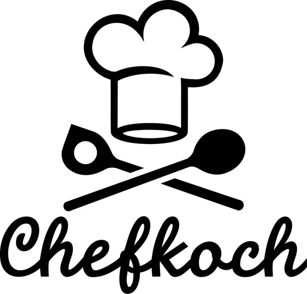 Chefkoch şapka ve kaşık  - Vektör, Görsel