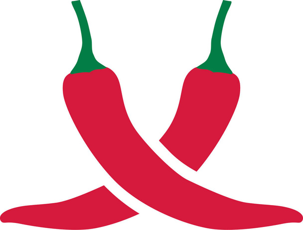 Červené chilli papričky vektor - Vektor, obrázek