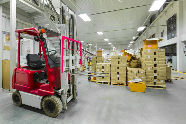 Large modern warehouse with forklifts - Photo, Image