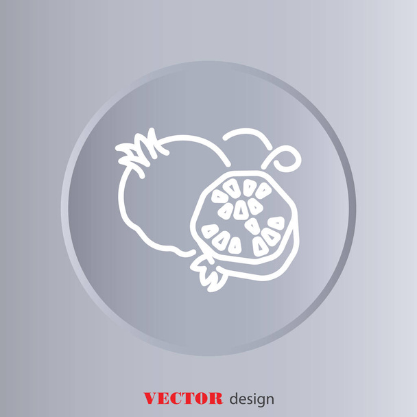 Web sor ikon-ból gránát - Vektor, kép