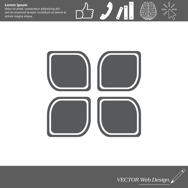 platte blog pictogram - Vector, afbeelding