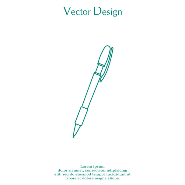 Значок шариковой ручки
 - Вектор,изображение