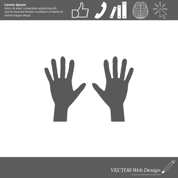 Hands flat icon - Vector, Image