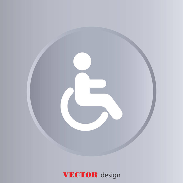 icono de línea. Personas con discapacidad
 - Vector, Imagen