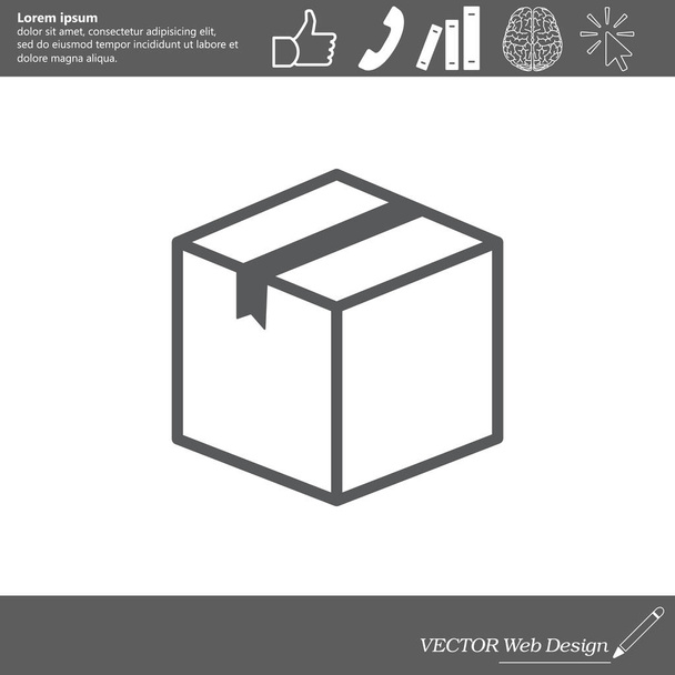 icono de caja de entrega - Vector, imagen