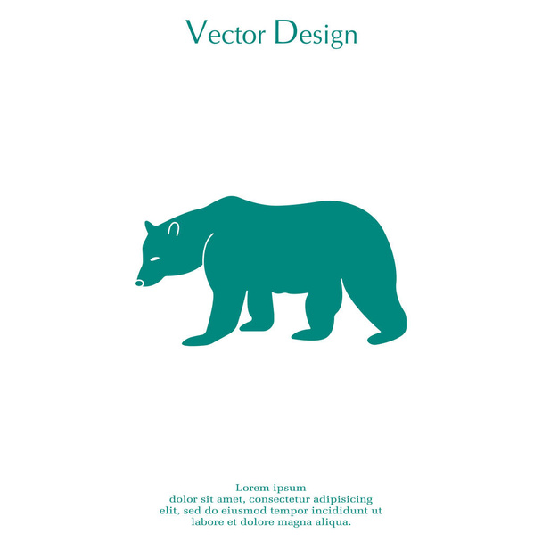 silhouet van Beer pictogram - Vector, afbeelding