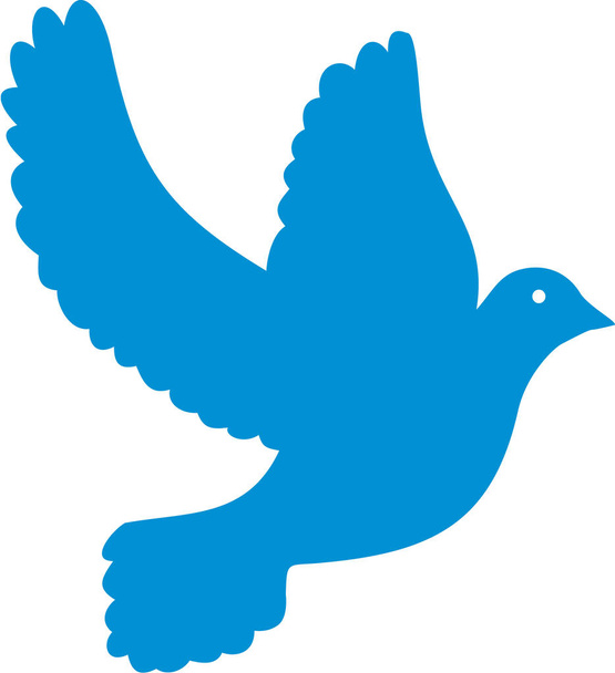 Blue dove icon - Vector, Image