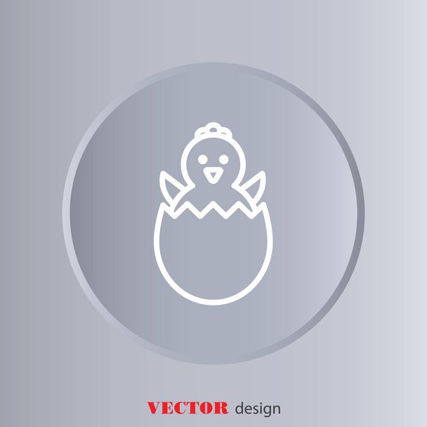 Easter chicken icon - Vector, Image