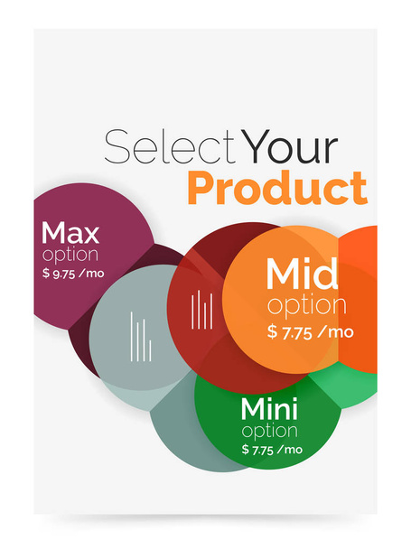 Option select infographic banner - Vector, Image