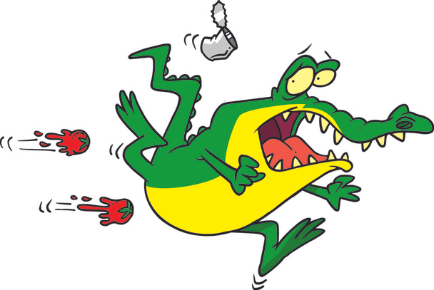 γελοιογραφία απέρριψε gator - Διάνυσμα, εικόνα
