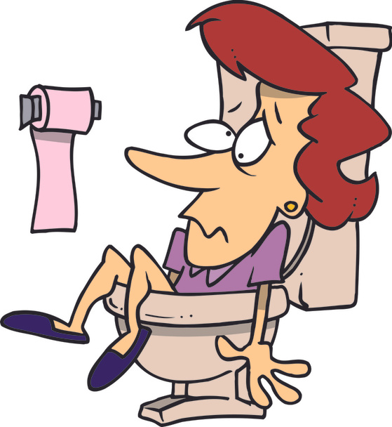 kreslený žena v záchodě - Vektor, obrázek