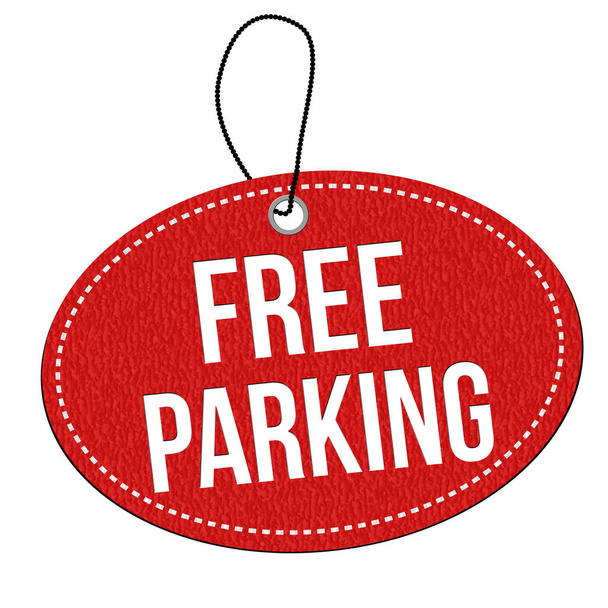 Etiqueta de estacionamento gratuito ou etiqueta de preço
 - Vetor, Imagem