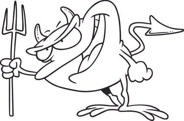 kreskówka diabeł żaba - Wektor, obraz