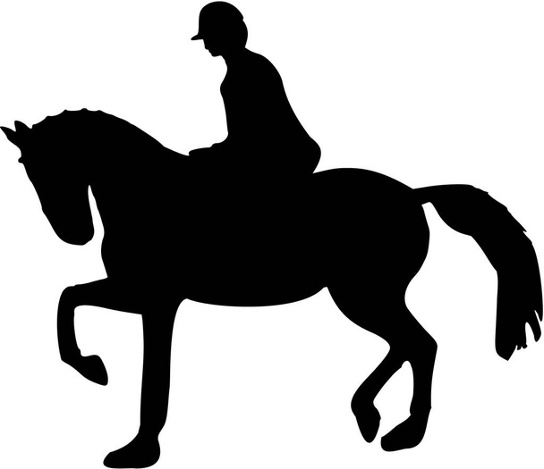 馬ライダーのシルエット - ベクター画像
