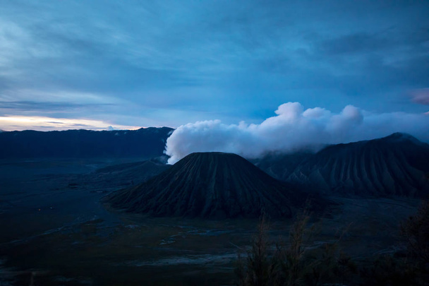 Mount Bromo volcano during sunrise in East Java, Indonesia. - Photo, Image