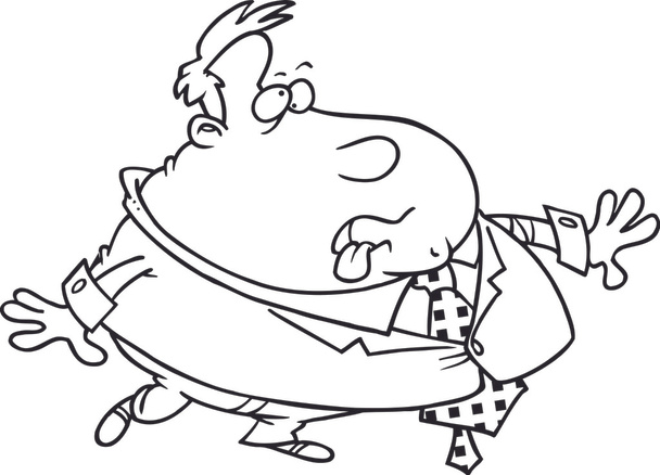 kreslený tlustý muž - Vektor, obrázek