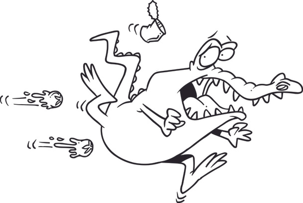 γελοιογραφία απέρριψε gator - Διάνυσμα, εικόνα