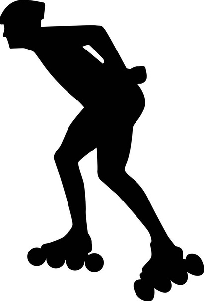 インライン スケートを持つ男 - ベクター画像