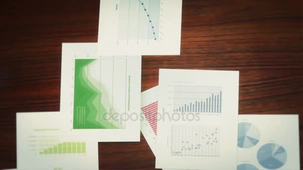 Üzleti diagramok és Infographics varratmentes háttérben hurok - Felvétel, videó