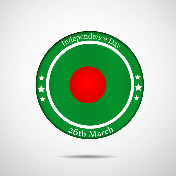 Ilustración de la bandera bangladesh para el Día de la Independencia de Bangladesh
 - Vector, Imagen
