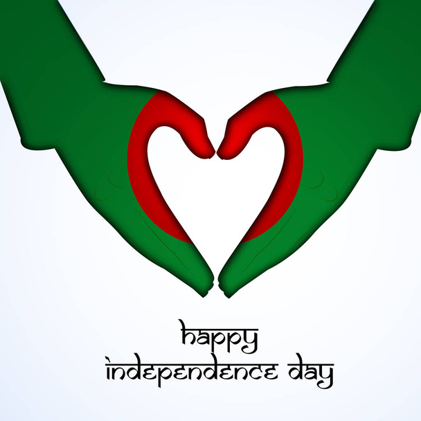 Illustratie van Bangladesh vlag voor de dag van de onafhankelijkheid van Bangladesh - Vector, afbeelding