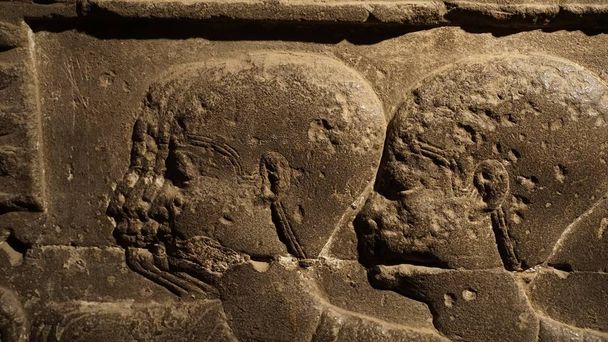 Freski w świątyni Hathor złożonych - Zdjęcie, obraz