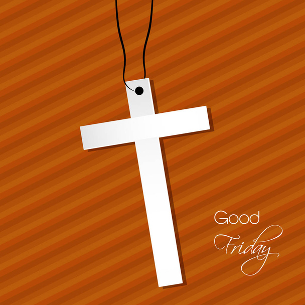 Illustratie van Cross ter gelegenheid van goede vrijdag - Vector, afbeelding