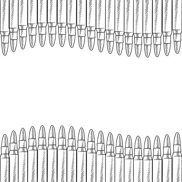 Seamless bullet vector border - Vector, Image