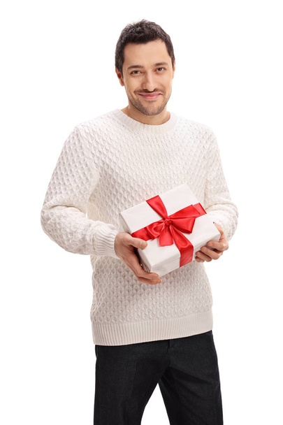 Man holding a present - Foto, Bild
