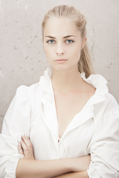 Longhaired blond girl - Fotoğraf, Görsel