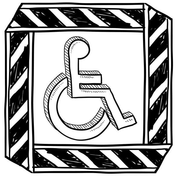 Signo de símbolo para discapacitados
 - Vector, Imagen