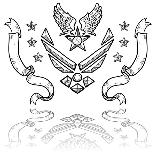US Air Force military insignia - Vettoriali, immagini