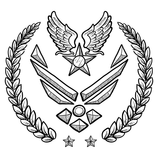 Insignia militar de la Fuerza Aérea de EE.UU.
 - Vector, imagen