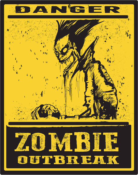  Вспышка зомби-плаката
 - Вектор,изображение