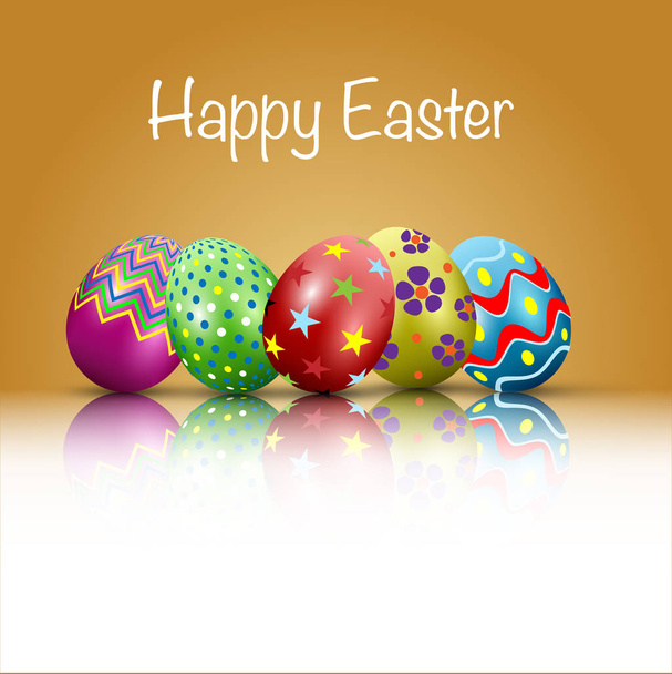 Easter Egg with points. Vector illustration. - Vecteur, image