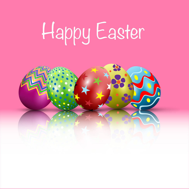 Easter Egg with points. Vector illustration. - Вектор,изображение