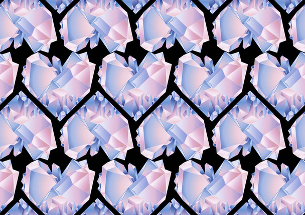 Watercolor crystal pattern - Vector, Image