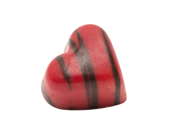 chocolade snoep hart geïsoleerd  - Foto, afbeelding